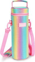 Tirrinia Single Bottle Wine Carrier Bag, Insulated Travel Cooler Tote with Shoulder Strap for Picnic, Party, BYOB Restaurant, Portable One Bottle Chiller Container, Gift for Wine Lovers