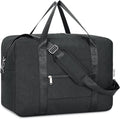 For Spirit Airlines Personal Item Bag 18x14x8 Foldable Travel Duffel Bag Underseat Carry on Luggage for Women and Men 30L (Black)