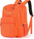 ZORFIN 26L Backpack for College, and Travel: Water Resistant Bookbag - Tangerine
