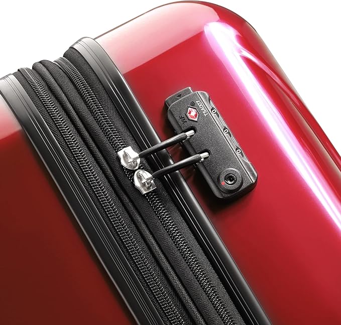 DELSEY PARIS Helium Aero Hardside Expandable Luggage with Spinner Wheels, Brick Red, 2-Piece Set (19/24)