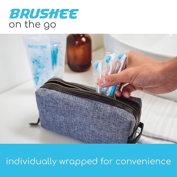 The Evolution of Oral Care | 4-in-1 Tool (Paste + Brush + Floss + Pick) | Individually Wrapped | Disposable | Prepasted Travel Toothbrushes | Small Adult Toothbrush - (3-Pack)