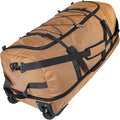 110L Expandable to 140L 32” Foldable Oxford Soft-Sided Rolling Duffle Bag with 2 Heavy-Duty Wheels,3 Large Compartments,Adjustable Shoulder Strap and Attached Organizer Pouch,Coffee
