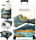 Slohif Luggage Cover for Suitcase Tsa Approved Protector - Luggage Sleeve Large Suit Case Cover Travel Stretch Baggage Case Protective Washable Fit 31-32 Inch Mountain XL