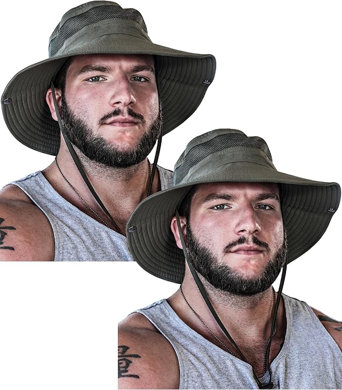 GearTOP Safari Sun Hat for Men and Sun Hats for Women UV Protection UPF 50+ Hiking, Gardening, Fishing