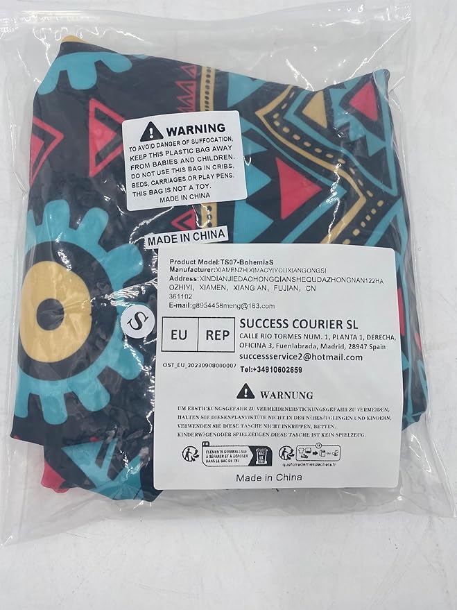 7-Mi Travel Luggage Cover Elastic Sleeve 19"-20" Anti-Scratch Suitcase Protector Cover Size S, Bohemia