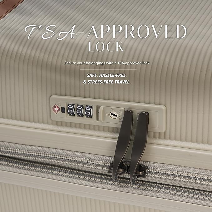 Verage Florence Hardside Carry-On Luggage with Spinner Wheels, Lightweight Expandable Suitcase with TSA Lock, Artist-Inspired Stylish Travel Luggage for Women, 20-Inch, Sage Mist