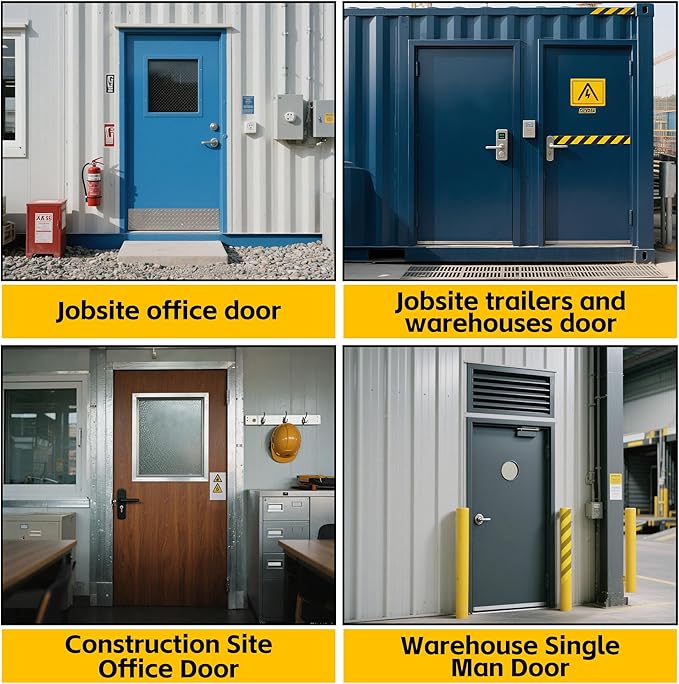 Door Security Bar-by NAKANEKO The Entire Width of Your Outward Opening Front Door-Safe Jobsite Office bar. 2500 pounds of Resistance Fits Doors 33"-40" Wide.(Combination Lock)