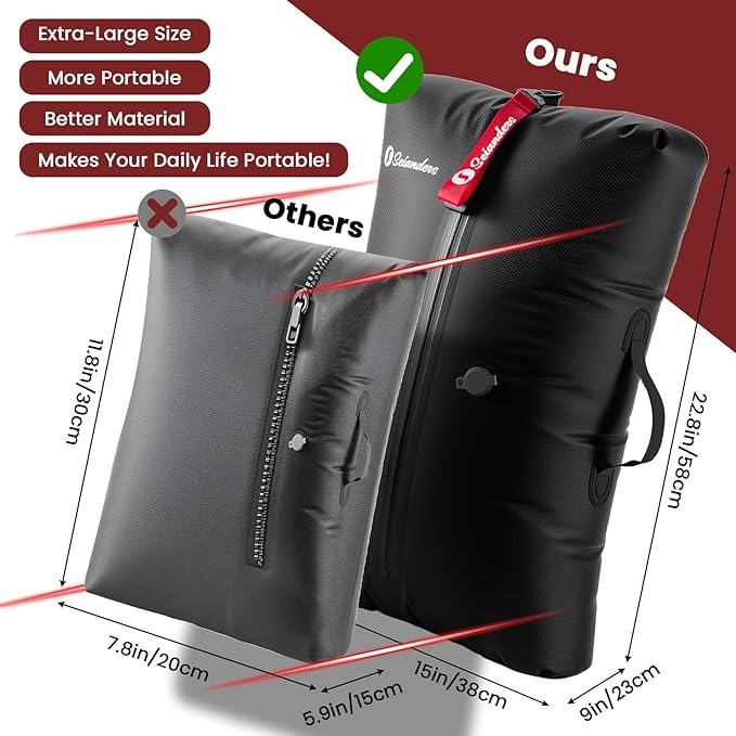 Vacuum Bags for Travel Luggage (2PCS + Wireless Pump), Vacuum Clothing Compression Bag with Adjustable Shoulder Strap, 50.6L Large Capacity, IP67 Waterproof, Reusable for Carry-on Luggage & Backpack