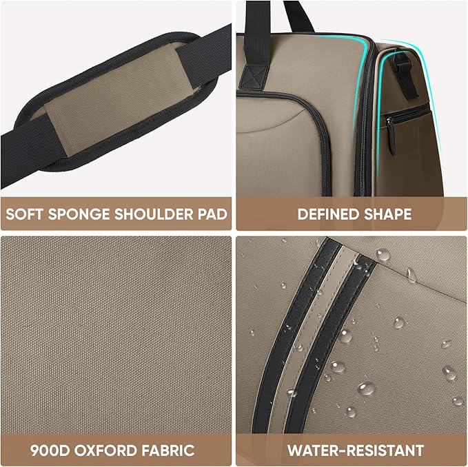 BALEINE Convertible Garment Bag with Shoe Compartment, 2 in 1 Carry on Garment Duffle Bags for Travel, Suit Bag for Men Women (Brown)