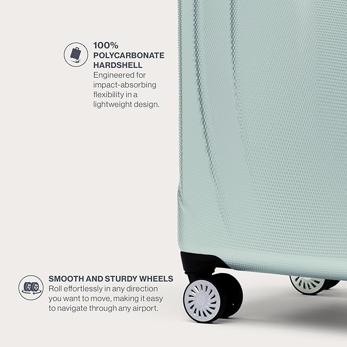Travelpro Pathways 3 Hardside Expandable Luggage, 8 Spinner Wheels, Lightweight Hard Shell Suitcase, Cloud Grey, Checked Large 28 Inch