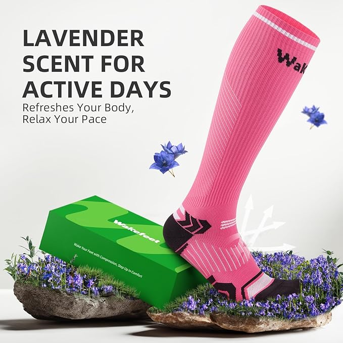 Compression Socks for Women Men 3 Pairs, Compression Stockings, Fragrance Flight Socks for Travelling Sitting