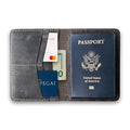 PEGAI Standard Full Grain Crazy Horse Leather Passport Holder | Custom Travel Passport Cover & Organizer | Handcrafted Leather Passport Wallet for Men and Women | Pike (Rock)