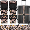 2 Pack Luggage Straps for Suitcases, Adjustable Travel Belt with Double Lock and Quick Release Buckle, Heavy Duty Nylon Bag Packing Strap, Bright Identifiers Business Travel Accessories-Beige Eggs