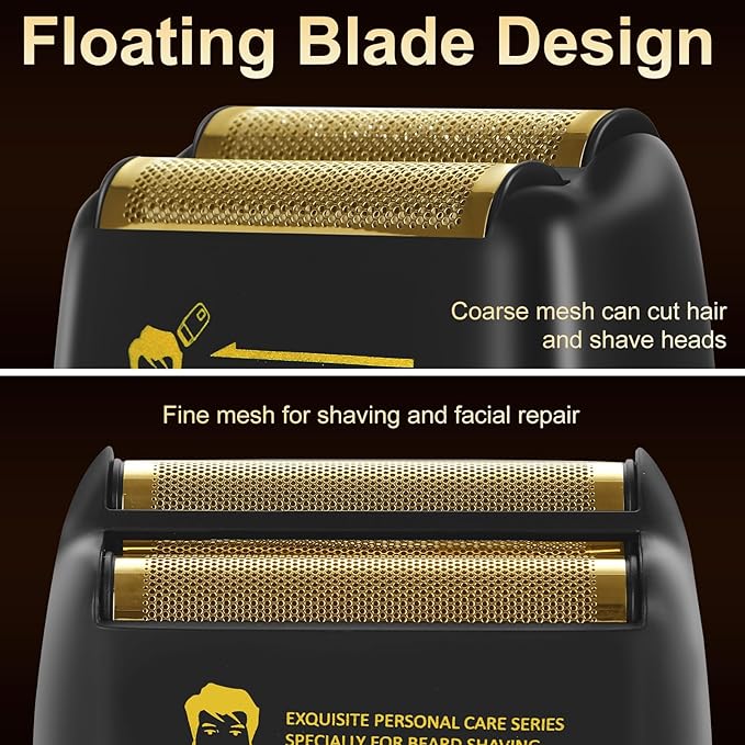 GEC 2-in-1 Electric Shaving Razor, Rechargeable Razor with LED Display, Men's Beard Trimmer for Facial Beauty Products, Bald Head haircutting, Metal Body
