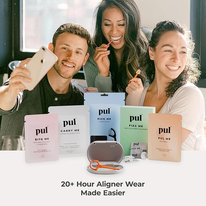 PUL Aligner Cleaner Tablets (Pack of 30) – For Cleaning Invisalign, All Clear Aligners & Retainers – Removes Odor, Stains, Plaque – Cleans Dentures, Night & Mouth Guards, All Dental Removables