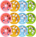 12PCS INVODA Weekly Pill Organizer 7 Compartment Rotating Pill Box for Daily Medication & Vitamins - Portable Travel Pill Case Fish Oil Supplements Vitamins Organizer