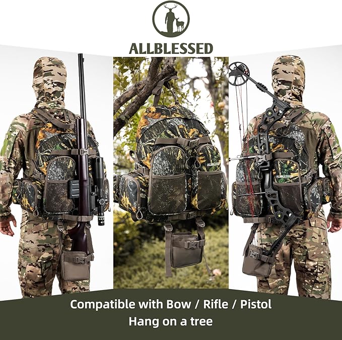 hunting backpack for men Waterproof Camo Hunting Pack gifts for men hunting gear Day Pack-BlessedLeaf-35L