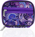 Serfeymi Weekly Travel Pill Organizer Case for Purse with Removable 7 Day Box, Fashionable Pill Container for Medicine, Vitamin, Supplement - Purple 01