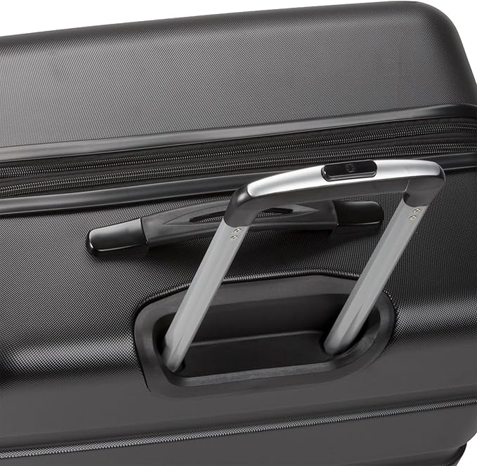 SwissGear 7366 Hardside Expandable Luggage with Spinner Wheels, Black, 3-Piece Set (19/23/27)