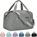 Narwey 18" Carry on Bag Underseat Luggage for Airplane Spirit Airlines Personal Item Bag Travel Duffel Bag Small Gym Bag Weekender Overnight Bag with Wet Pocket for Women and Men (Grey)