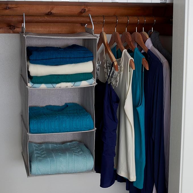 Household Essentials 3 Shelf Hanging Closet Organizer