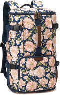 G-FAVOR Travel Backpack for Women, 40L Carry On Backpack Flight Approved Convertible Duffel Bag Backpack Fit for 17.3 Inch Laptop Bag, Floral