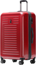 Spyder Rails 29 Inch Expandable Hardside Upright Suitcase with 360° Spinner Wheels, TSA Approved Lock, Red
