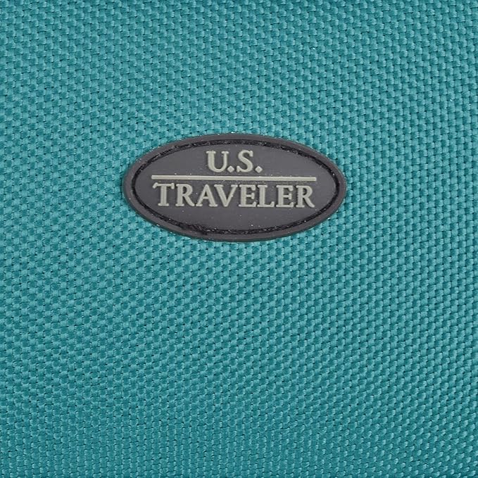 U.S. Traveler Lightweight Rolling 20" Carry On Luggage Softside Suitcase, Teal, 2 Wheel Single