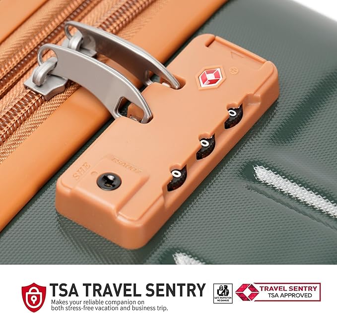 GinzaTravel Luggage Sets 3-Piece Expandable Suitcases with Wheels PC+ABS Durable Hardside Luggage sets TSA lock