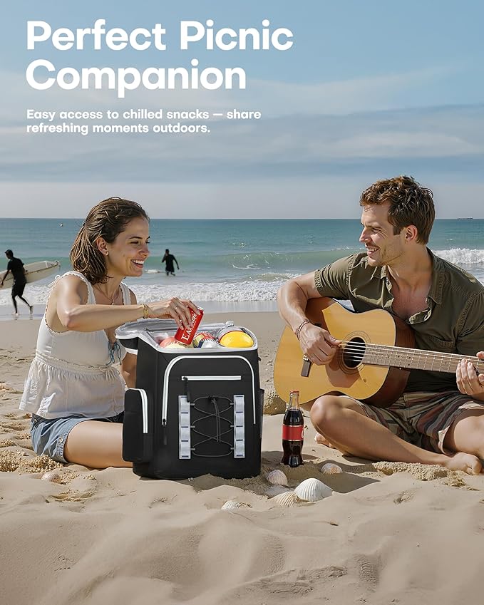 HOTOR Backpack Cooler Bag - 30/45 cans Large Backpack Coolers Insulated Leak Proof with Multiple Pockets, Small Cooler as Beach Cooler for Travel, Hiking, Camping