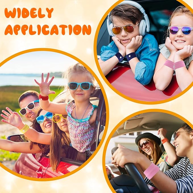 Cindeer 40 Pieces Motion Sickness Bands for Kids Adults Anti Nausea Wristbands Sea Sickness Adjustable Relief Acupressure Wrist Bands for Car Pregnancy Ride Sea Flying Travel