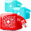 EVERLIT Pocket-Aid Mini First Aid Kit | Compact, Portable Hard-Shell Cases of 50 Items | Cuts, Scrapes, Wound Care Essentials for Travel, Outdoor, School, Camping, Home, Office (12 Packs | 600 Pcs)