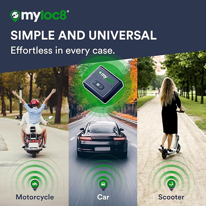 GPS Tracker for Vehicles with Magnet – 4G LTE Real-Time Location Device with App, Built-in SIM, 14-Day Battery – Anti-Theft GPS Tracker for Car, Motorcycle, Scooter, Bike - 12-Mo Subscription Incl
