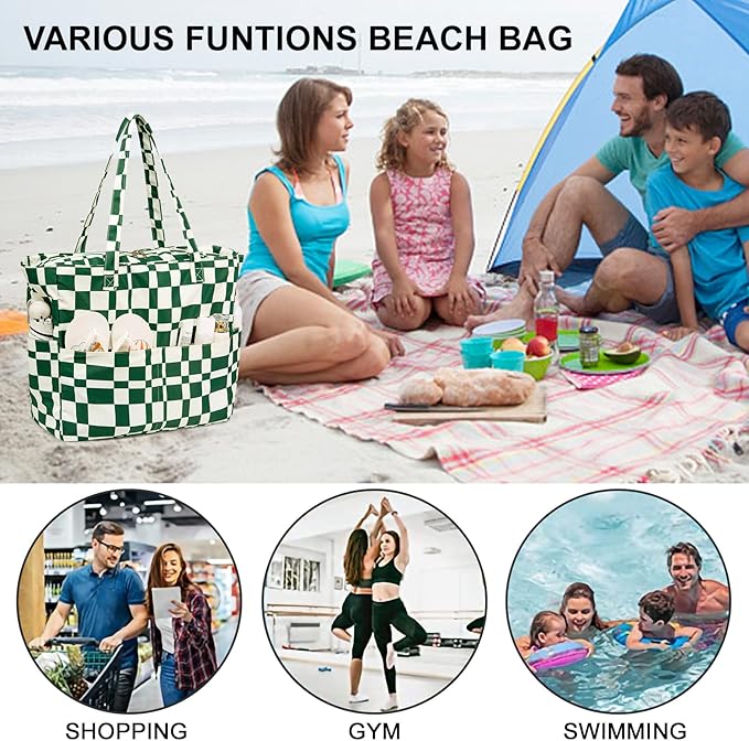 Waterproof Beach Tote Pool Bags for Women Ladies Extra Large Gym Tote Carry On Bag With Wet Compartment for Weekender Travel