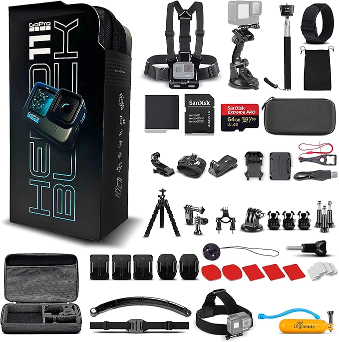 GoPro HERO11 Black 5.3K Sports Camera with Accessories