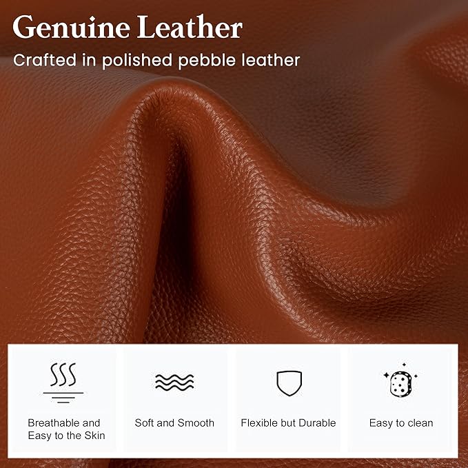 befen Genuine Leather Crossbody Bags for Women, Lightweight Medium Anti-Theft Shoulder Purse with Built in RFID Wallet