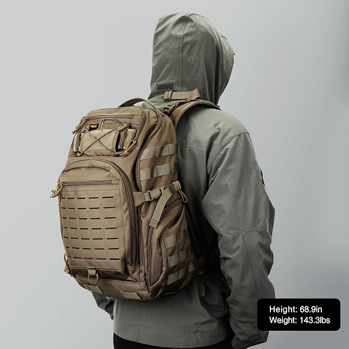 Mardingtop 30L Molle Military Backpack, Tactical Backpack for Men, Cordura Backpack for Hiking,Camping,Trekking