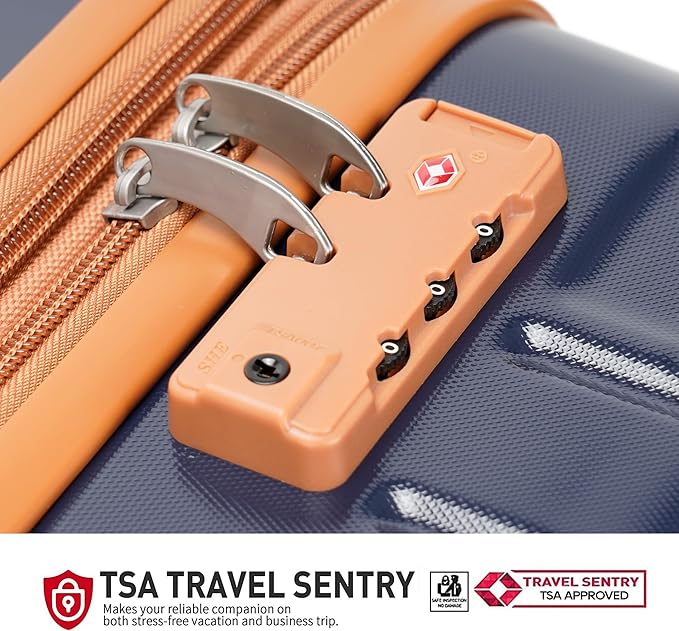 GinzaTravel Luggage Sets 3-Piece Expandable Suitcases with Wheels PC+ABS Durable Hardside Luggage sets TSA lock