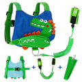 Lehoo Castle Toddler Leash for 1-5 Years, Baby Safety Harness for Boys with Anti-Lost Key Lock & Adjustable Strap, 3-in-1 Wrist Leash and Kids Backpack Harness for Walking Travel (Dinosaur)