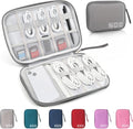 Travel Cable Organizer Bag, Electronics Organizer Tech Pouch with Double Layers for Cords, Chargers, Phone, Earphones, USBs, SD Cards - Travel Essentials Portable Waterproof Tech Pouch