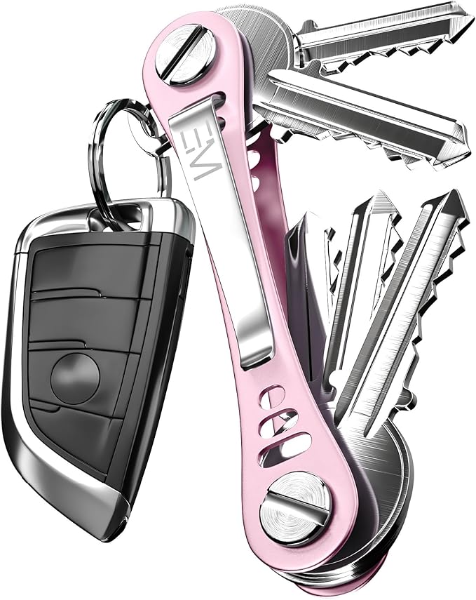 EM Premium Products Compact Key Holder - Pocket Key Organizer - 14 Keys Key Bar