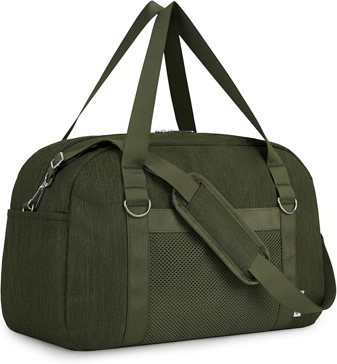 Narwey For Spirit Airlines Personal Item Bag 18x14x8, Small Duffle Bag for Travel Duffel for Traveling, Carry on Bag for Airplanes Underseat Overnight for Women and Men (Army Green)