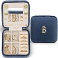 Vlando Preppy Stuff for Teen Girls, Girls Jewelry Box, Teen Girl Chid Gifts Trendy Stuff, Monogrammed Gifts Travel Jewelry Case, Gifts for Teen Girls, Things for Teen Girls - Letter B, Dark Blue