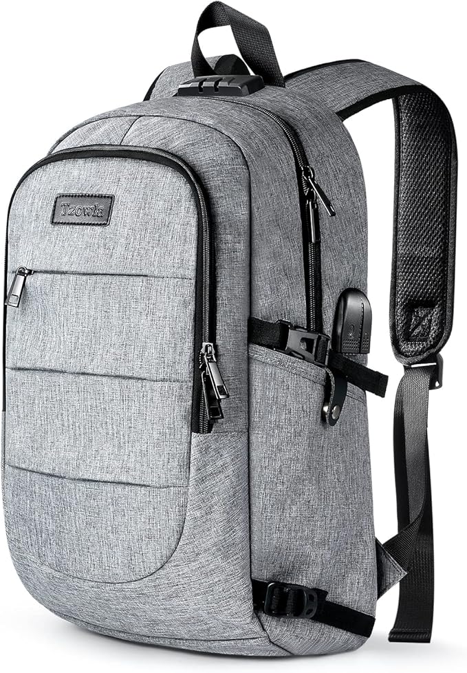 Travel Laptop Backpack Water Resistant Anti-Theft Bag with USB Charging Port and Lock 17.3 Inch Computer Business Backpacks for Women Men Gift,Bookbag Casual Hiking Daypack