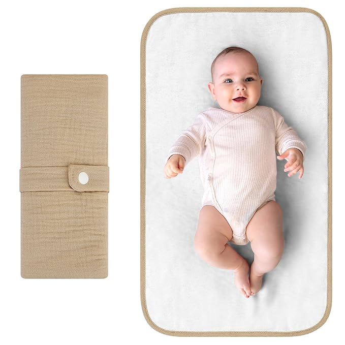Accmor Portable Diaper Changing Pad, Waterproof Foldable Baby Changing Mat for Travel, Baby Essentials Shower Registry Gifts