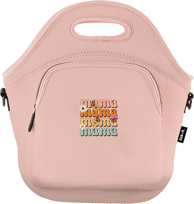 Sok It LunchTote Zippered Bag Insulated Neoprene Caddy (Mama Knows Best, X-Large 6.5 Quart Lunch Tote)