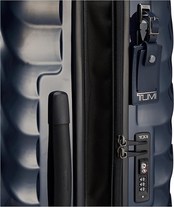 TUMI - 19 Degree Medium Checked Luggage 4 Wheeled Packing Case - Hard Shell Suitcase - 26.0" X 17.5" X 10.0" - Navy