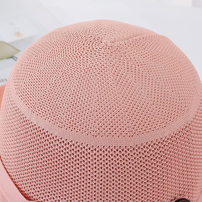 Women Wide Brim Sun Hats Metal Wired Edge Summer UV Protection Beach Fishing Hat for Hiking Garden Travel Chin Strap