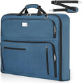 AKOZLIN Travel Luggage Garment Bag Foldable Hanging Suit Bag with Shoulder Strap For Men Women Business Blue