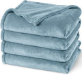 PHF Ultra Soft Fleece Blanket Queen Size, No Shed No Pilling Luxury Plush Cozy 300GSM Lightweight Blanket for Bed, Couch, Chair, Sofa Suitable for All Season, 90" x 90", Dusty Blue